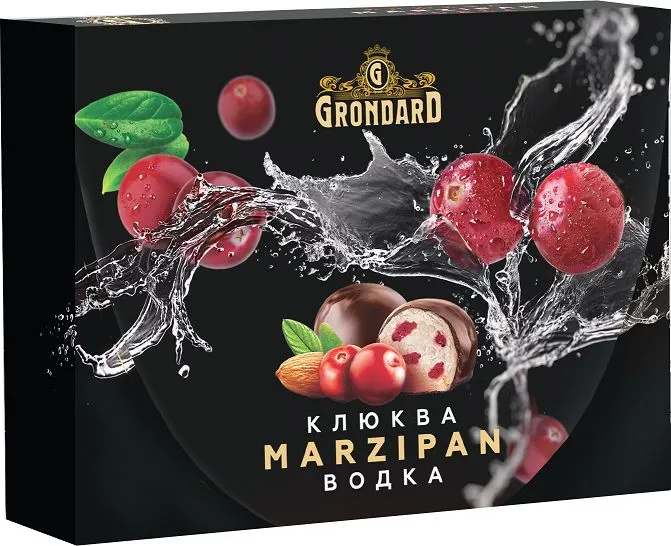  TM Grondard       (10186) Конфеты глазированные Марципановые Клюква и Водка, 98г  в Ставрополе
