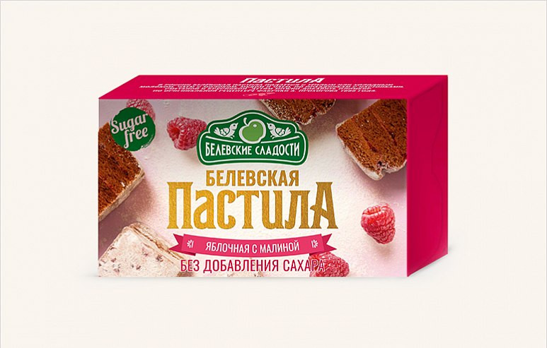  Пастила  200г диетическая с МАЛИНОЙ, НОВЫЙ ФОРМАТ (4*50г)   в Ставрополе