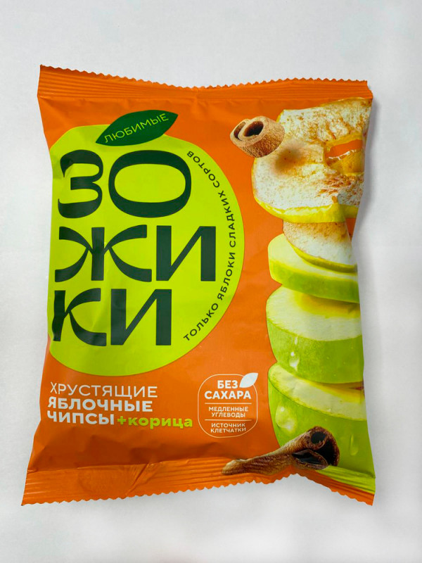 №1 Зожики Яблочные+корица чипсы, 25г  в Ставрополе