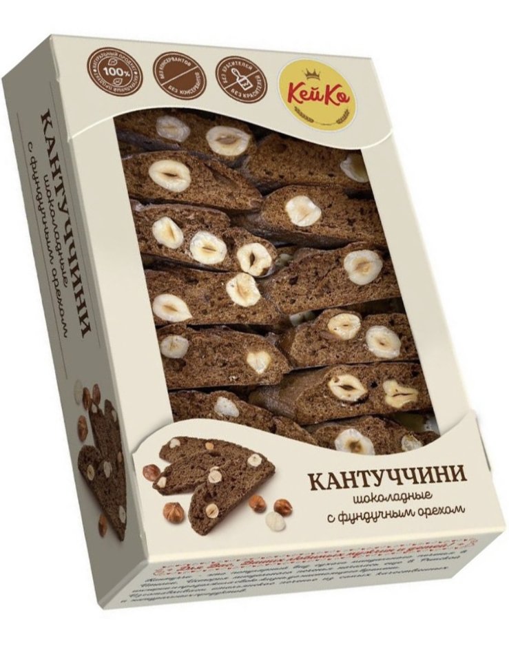  Кей Ко Кантуччини шоколадные с фундучным орехом, 200г  в Ставрополе