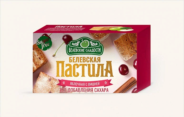  Пастила  200г диетическая С ВИШНЕЙ, НОВЫЙ ФОРМАТ (4 шт по 50гр)    в Ставрополе
