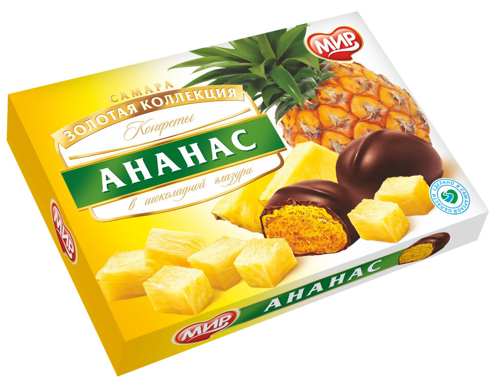  КФ МИР Ананас в шоколадной глазури 160г в Ставрополе