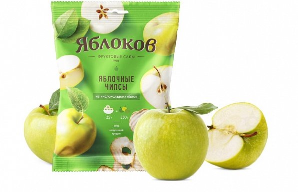  Яблочные чипсы из кисло-сладких яблок 25г в Ставрополе